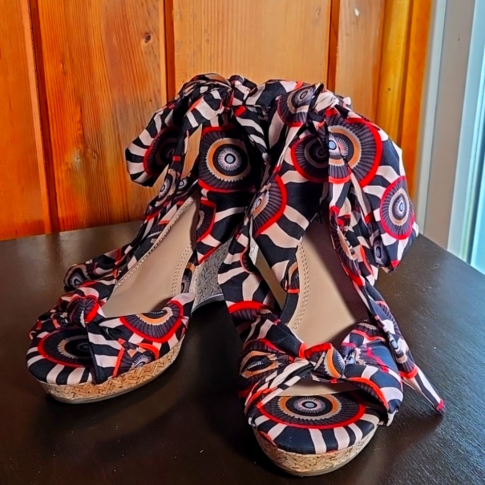 Impo 'Olive' Boho Ankle Tie Open Toe Cloth Sandals